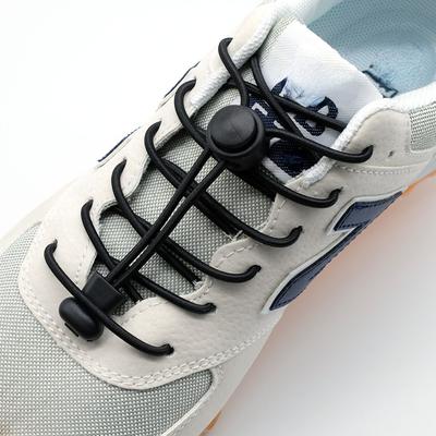 1Pair Dots Round Shoelaces Elastic Lock Hiking Sports Shoe Accessories Lazy Lace