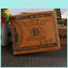 Elegant Men's Pu Leather Wallet Featuring Classic Us Dollar Bill Design