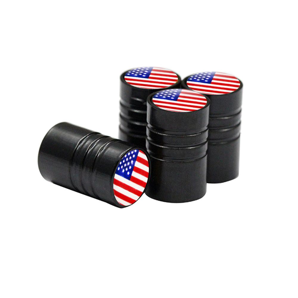 For Ford GMC Chevrolet 4PCS US Flag Car Wheel Air Cover Dust Proof For Chevy Cadillac Buick Car Air Valve Stem Caps