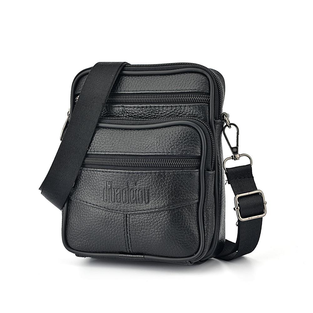 Pánská nová taška crossbody z pravé kůže Vertikální trendy multifunkční taška přes rameno Aktovka Ležérní cestovní taška Messenger