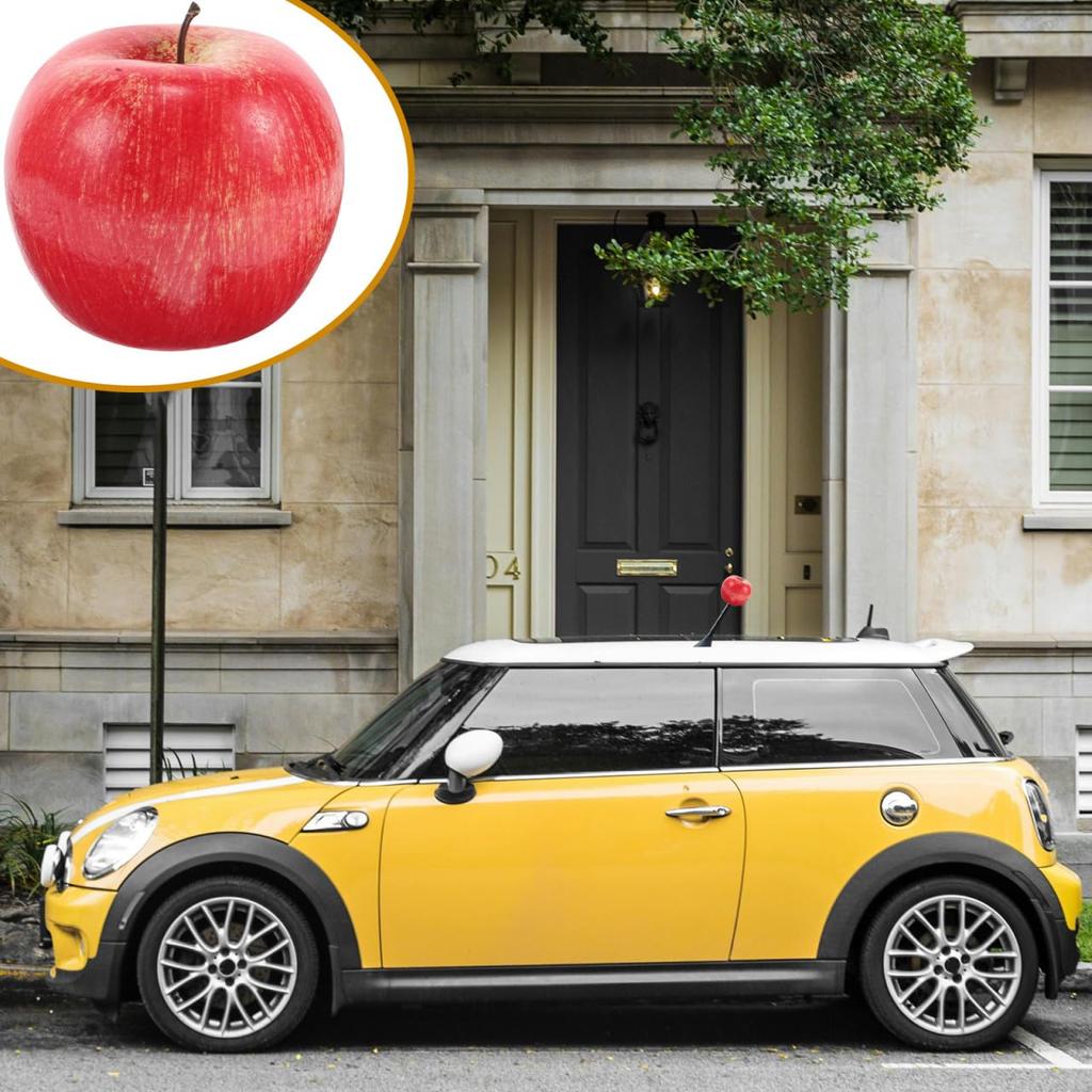 GLEAVI Apple Shape Car Antenna Topper Cute Decoration Fruit Ball Car Roof Universal Car Antenna Topper for Most Vehicles