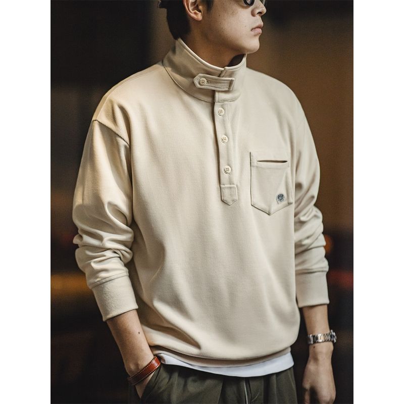 Marden Casual Sweatshirt Lapel Polo Shirt Spring Overalls