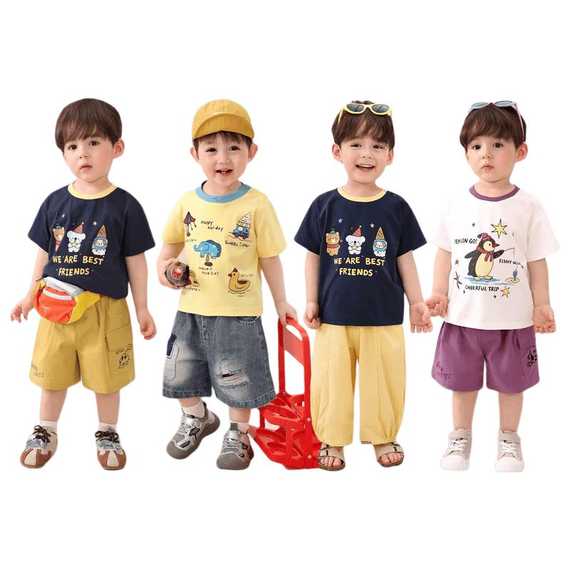 LUSON Baby Boys Cartoon Short-Sleeve T-Shirt 73