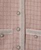 Vivabrown 85-Vivaj050 Line Point Crop Tweed Jacket Pink