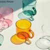 Varmebestandig glass Fargerike kaffeglass med hank Husholdningsmelk Frokostkopp Nordisk Moderne Krus Drikkeglass
