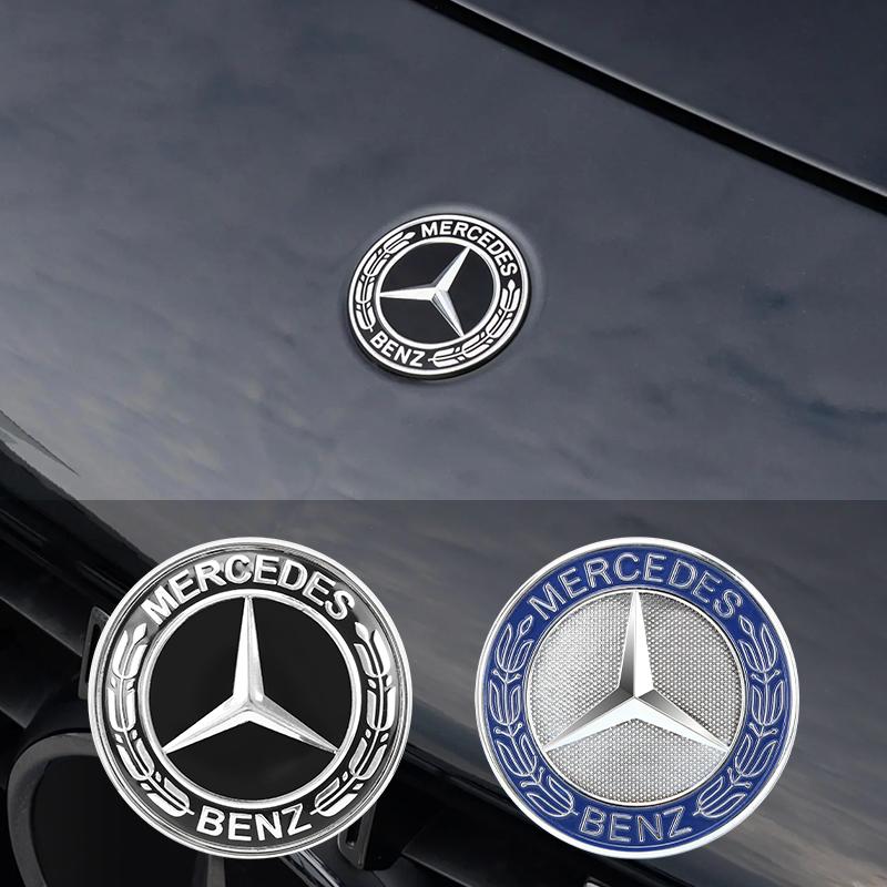 TVE4 Ornaments Car Metal Flat Hood Emblem Front Badge Logo For Mercedes Benz