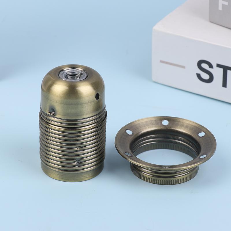 Metal Lamp Holder E27 Polished Vintage Lamp Socket DIY Light Lamp Base Retro Screw Adapter Lampholder For Lighting Fixture