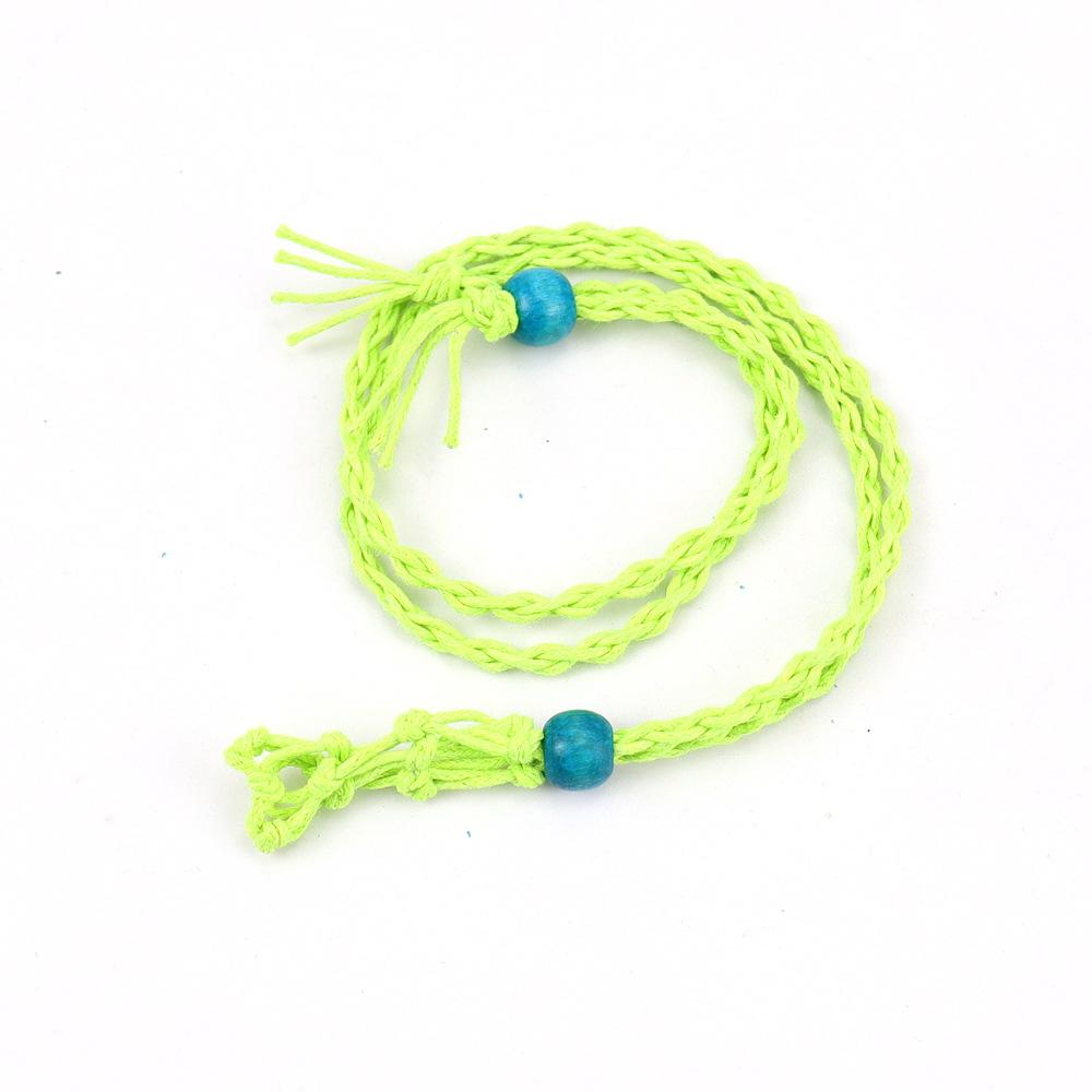 Crystal Stone Mesh Pocket Woven Necklace Pendant Adjustable Telescopic Mesh Pocket Hand Woven Mesh N719