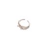 Elegant Baroque Zircon & Imitation Pearl Open Ring - Vintage High-End Jewelry for Index Finger