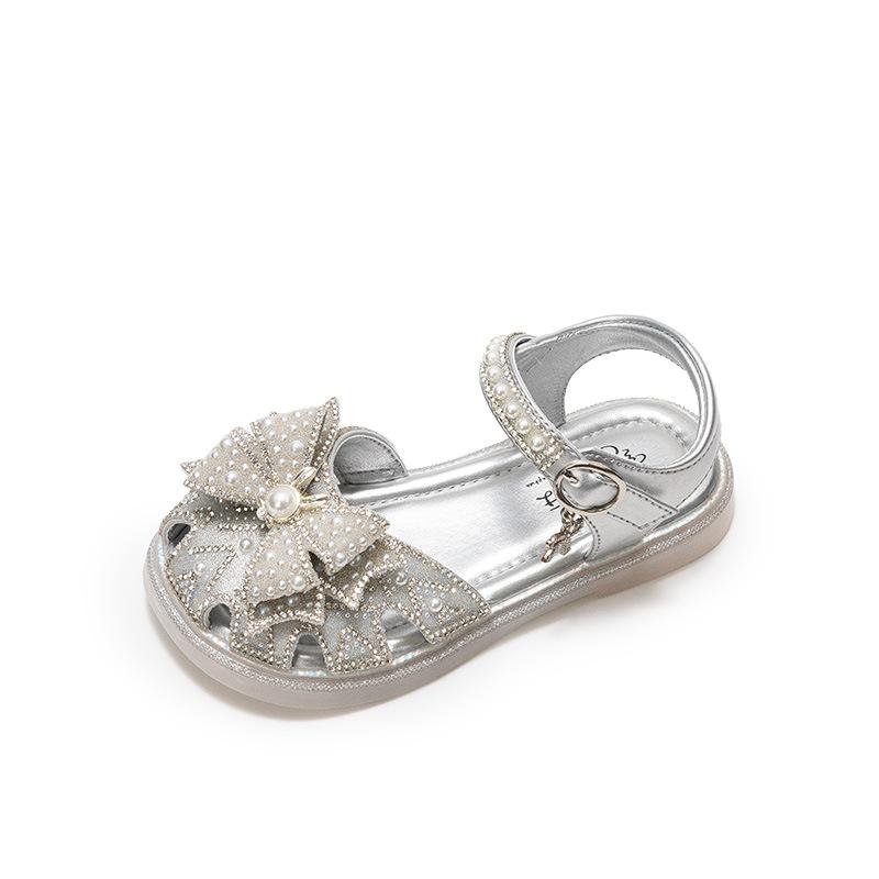 Size 26-37, Girls' Princess Shoes 2025 New Summer Models, Children's Elsa Crystal Shoes, Women's Treasure Bag Head Sandals Soft Sole