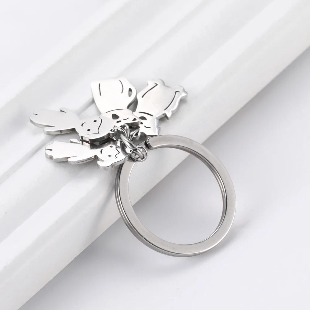 Personalized Keychain Custom Boy Girl Key Chain Family Mother Kid Child Gift For Woman Men Couple Stainless Steel Jewelry