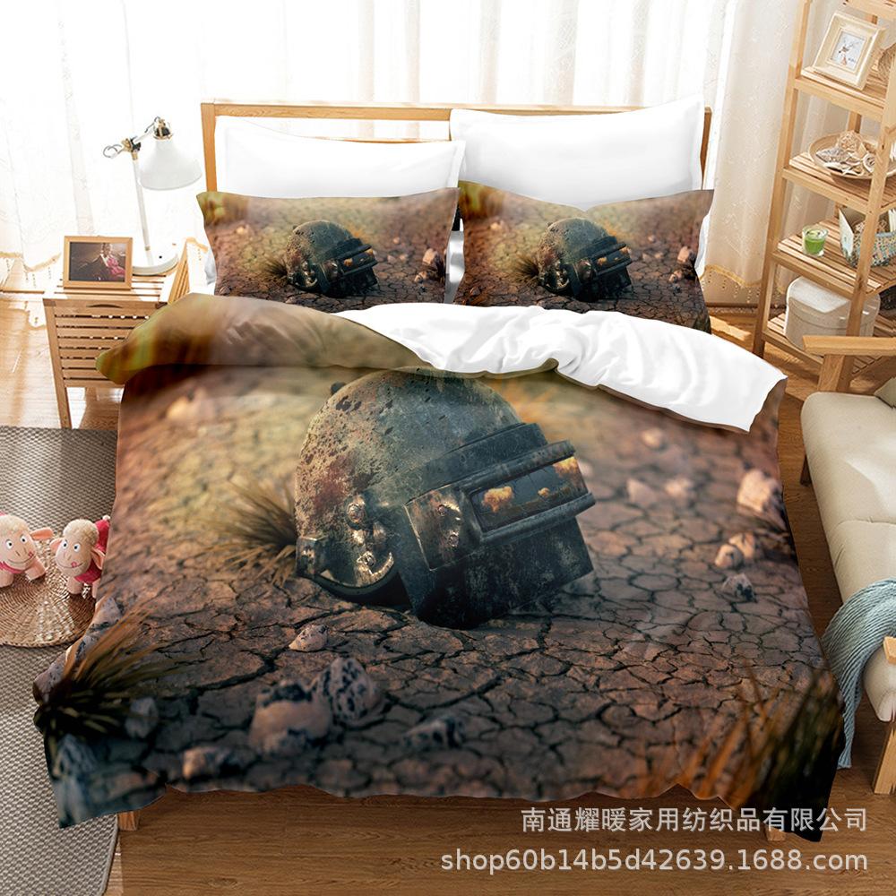 3D Digital Printing Bedding Four-Piece Set Three-Piece Set Bed Sheet Quilt Pillow