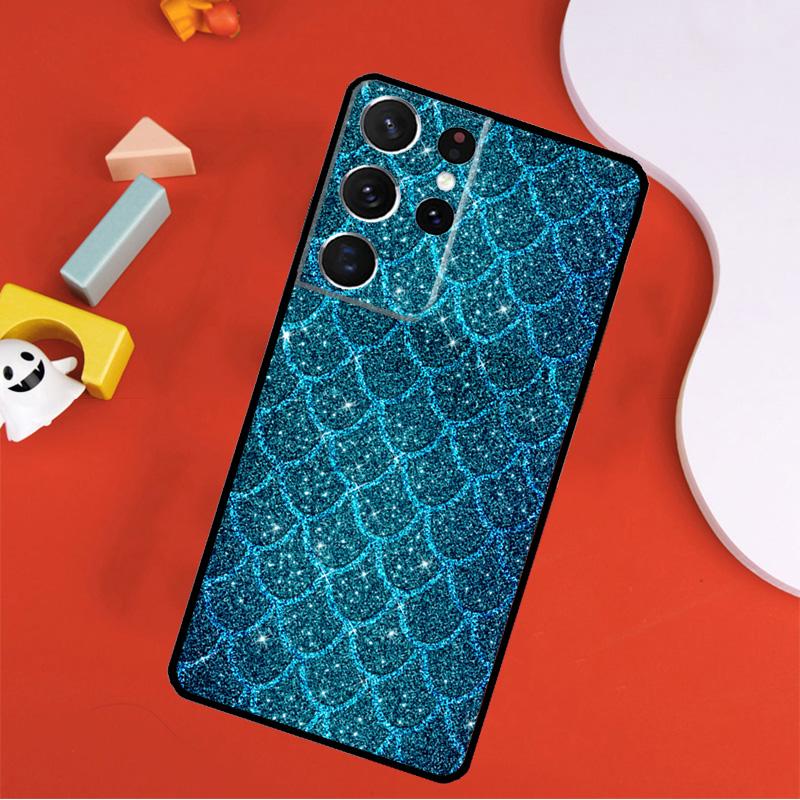 Watercolor Faux Mermaid Scales Phone Case For Samsung Galaxy S25 Ultra S24 Ultra S9 S10 S20 S21 S22 S23 Plus S24 FE Cover