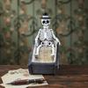 Yousheng Halloween Skull Ornament, Resin Skeleton Shape 3D Printed Figure, Portable Desktop Skull Figurine Tabletop Party