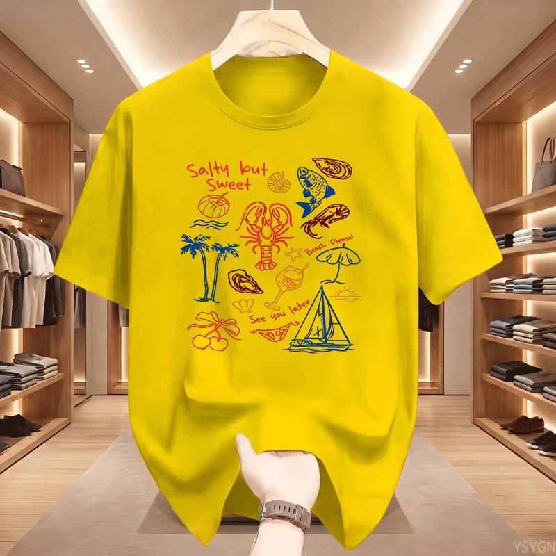 Salty But Sweet T Shirt Unisex Unisex Retro Summer Beach Unisex Tee Coastal Girl Ladies Vibes Tshirt Sea Food Tees Clothing Tops