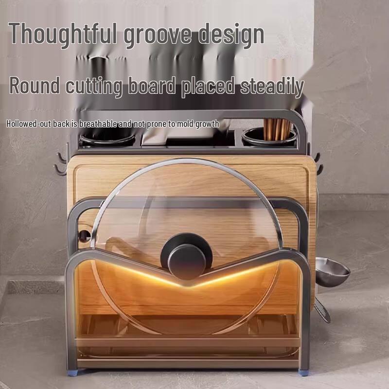 Modern Gun Gray Kitchen Organizer Rack