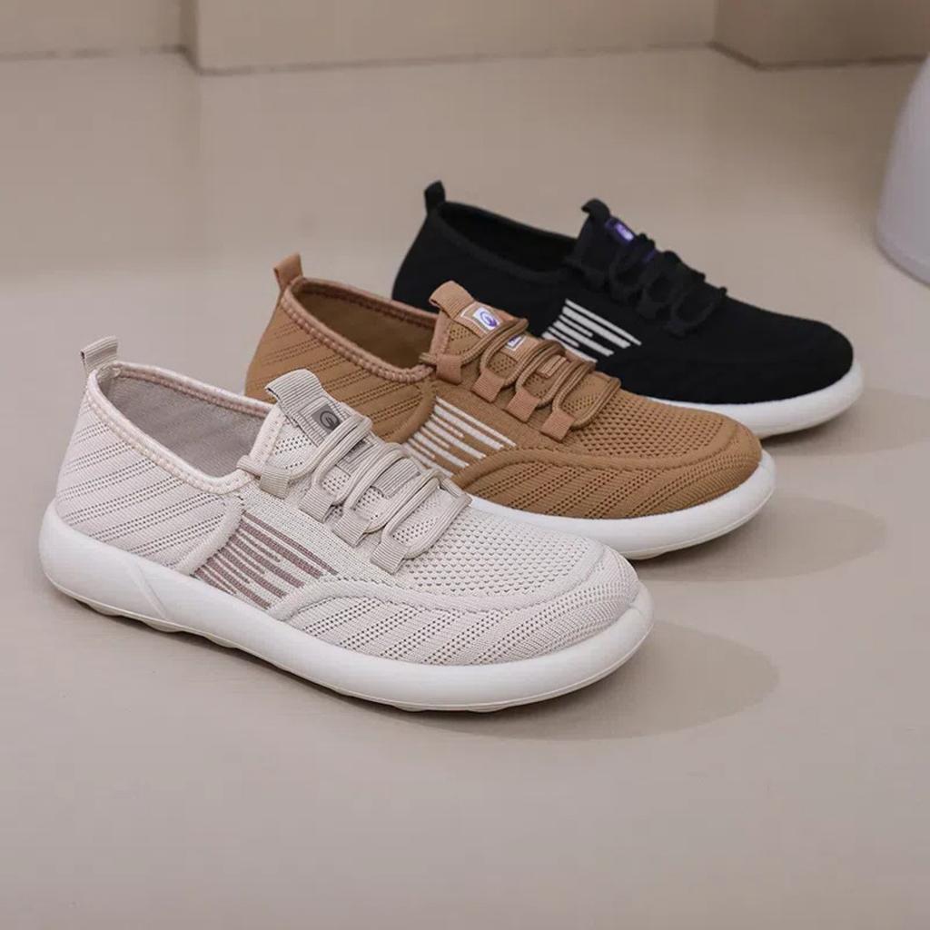 2025 New Fashion Casual Shoes Comfortable Women Breathable Antiskid Sneakers Men Mesh Flat Shoes