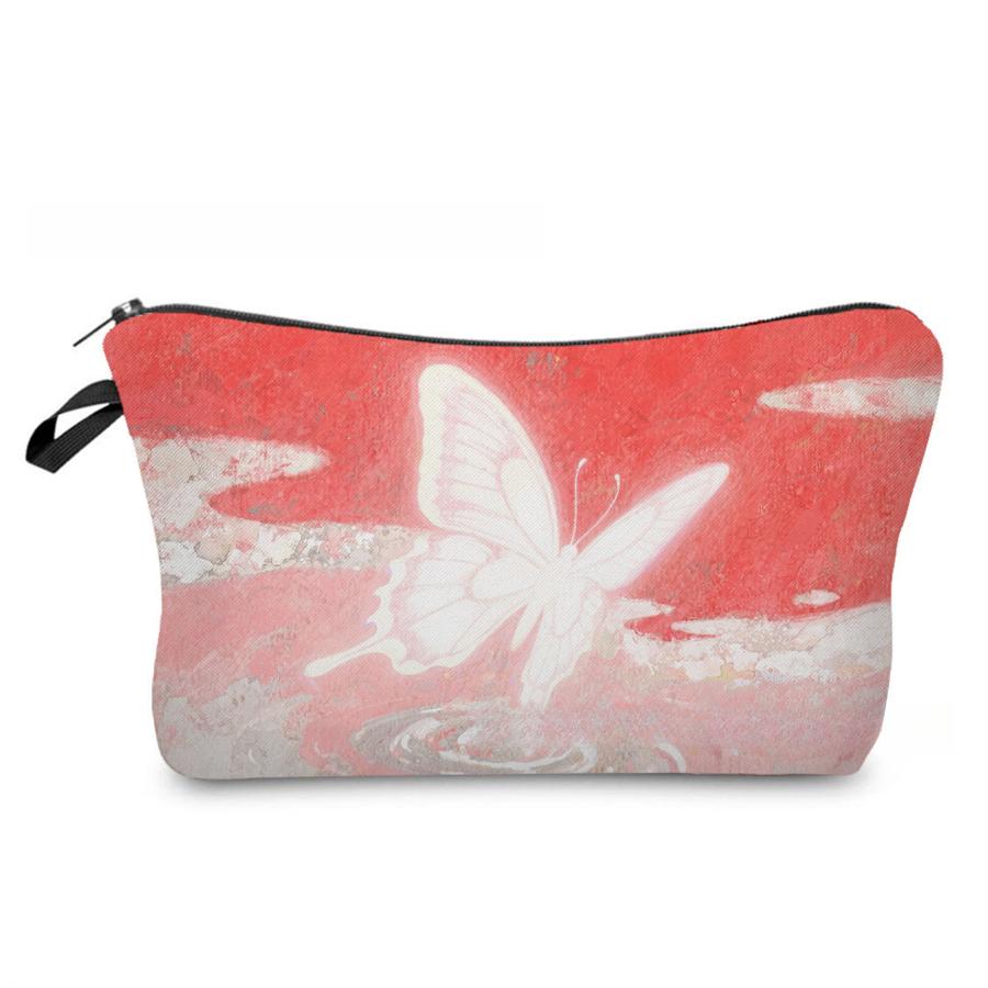 Women Butterfly Print Cosmetic Bag Toiletries Organize Travel Storage Case 6966