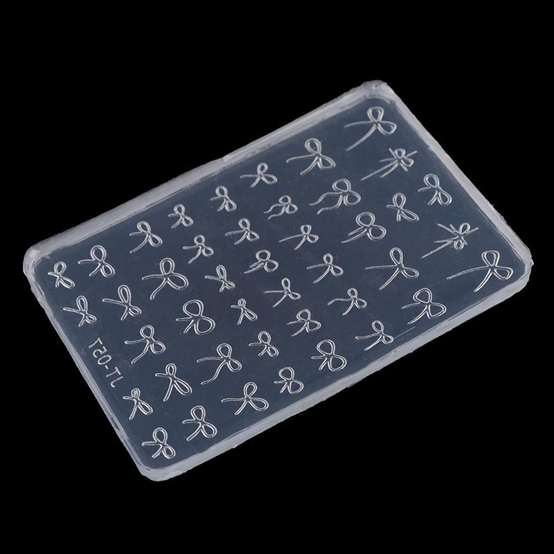 Bowknot Mold 3D Carving Stamping Plates Manicure Art Decorations Diy Design Silicone Nail Art Mold Template For Nail Charms