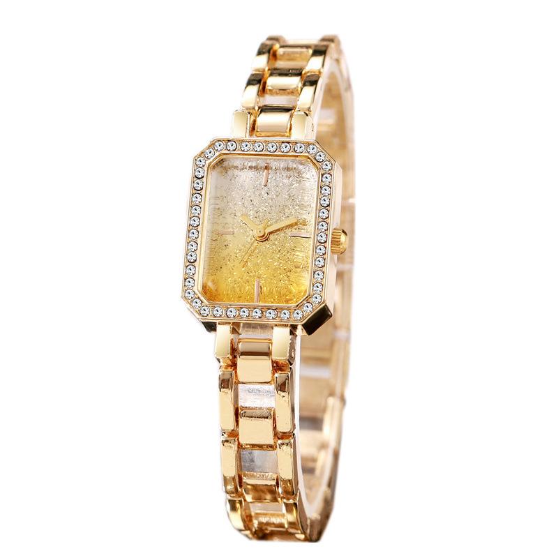 Luxury Ladies Brand Watches Fashion Dresses Square Watch Crystal Women Steel Quartz Wristwatch Clock Montre Femme Dropshipping