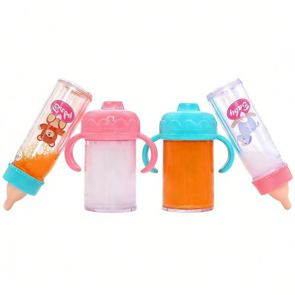 Multistyles Magic Milk Juice Bottles Fit Newborn Dolls Dollhouse Toys 18inch Doll