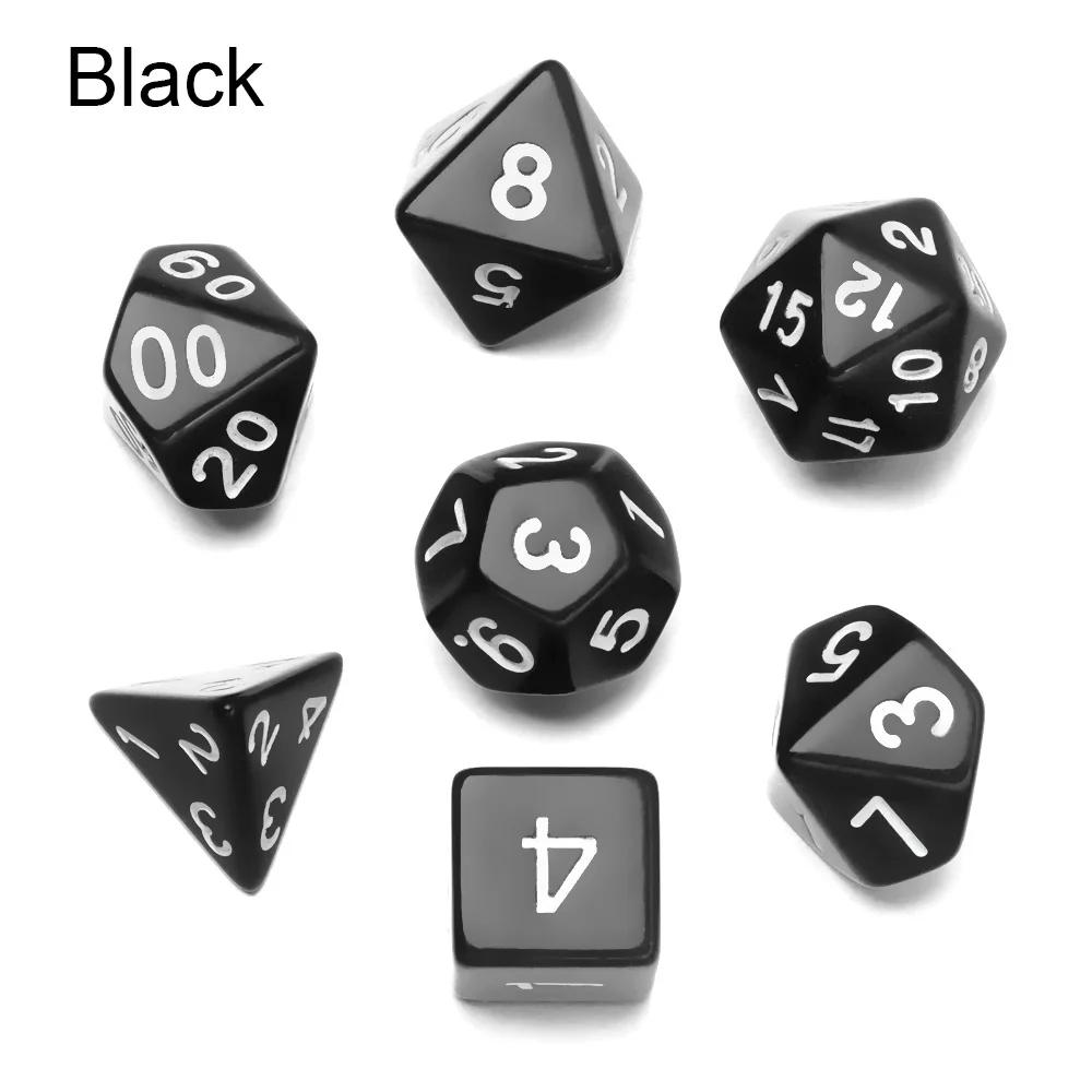 7Pcs/Set Polyhedral Dice Set Game Dice For Trpg Dnd Accessories Polyhedral Dice For Board Card Game Math Games