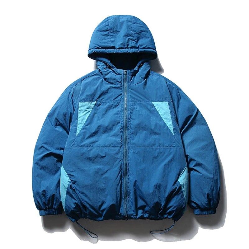 

Winter New Men s Parka Thickened and Warm Japanese Retro Casual Loose Top Couple Street Color Matching Hooded Coat Chaquetas