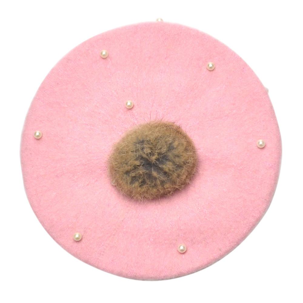Infant Toddler Baby Kids Boys Girls Pearly Ball  Winter Warm Hat Cap