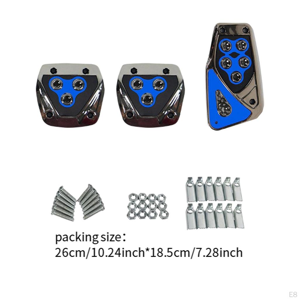 Car Foot Pedal Pads Set Brake Accelerator Covers Anti Slip Garage Replacements Nonslip for