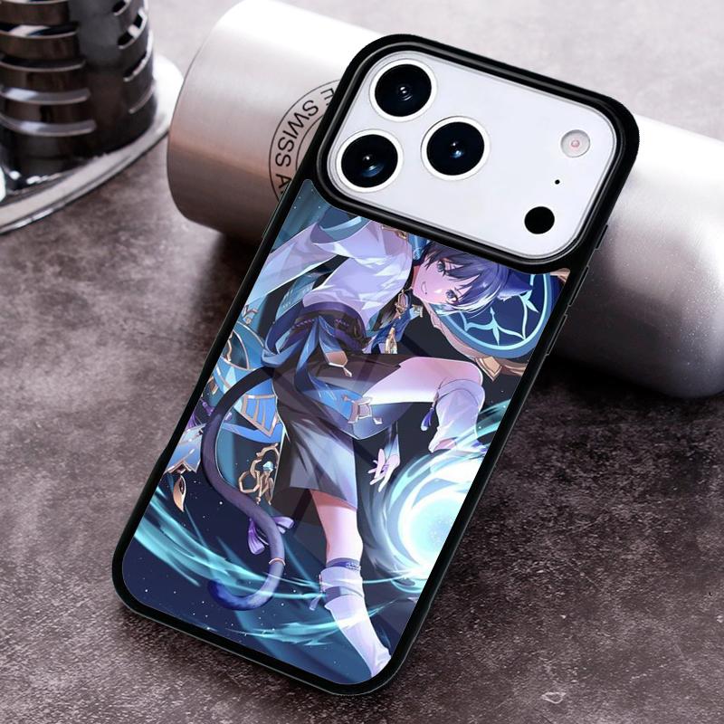 Genshin Impact Scaramouche Phone Case for iPhone 17 16 15 Pro Max Air 14 13 12 11 Plus Shockproof Cover