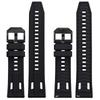 Ayadoo 22mm Silicone Watch Quick Release Waterproof and Sweatproof Replacement Strap Two-Tone Band, Black/Black