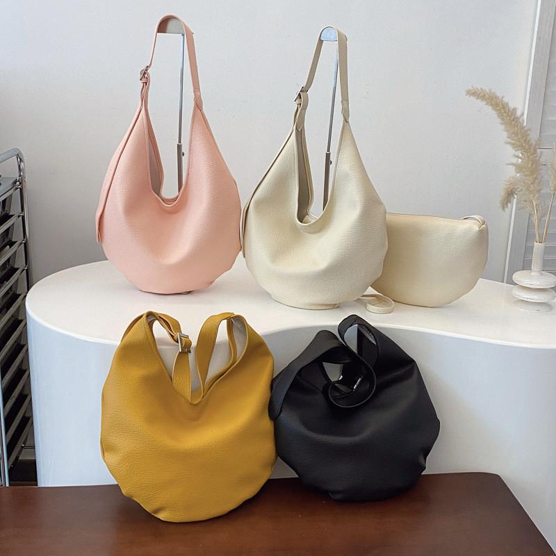 French Color Solid Vintage Inspired Commuter Magnetic Closure Mobile Travel Bag
