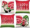 Hello Summer Vibes Gnome Decorative Throw Pillow Cover 18X18In Set Of 4 Ice Cream Popsicle Juice Porch Patio Outdoor Couch