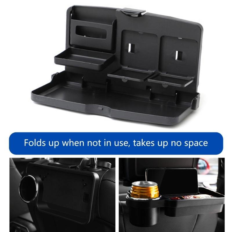 Multifunctional Headrest Table Drink Holder Car Dinner Plate Car Seats Tray Cup Holder Phone Stand Interior Accessory