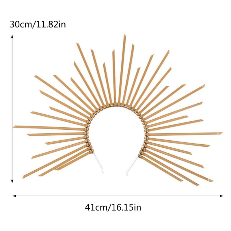Women Head Jewelry Stylish Sun Headband Fashionable Headpiece Elegant Headpiece Alloy Material for Parties and Weddings