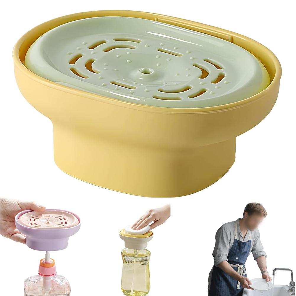 

For Laundry For Dishes Detergent Presser Laundry Detergent Dispenser Home Cleaning Tasks One Handed Operation Detergent Pump жовтий
