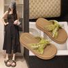 New Chinese Style Slippers Women's Summer Outer Wear Pearl Niche Design Sense 2025 New Thick-bottomed French Explosive Sandals