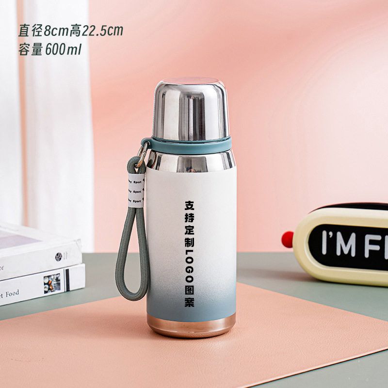 Large-Capacity Thermos Cup for Women, High Aesthetic Value, 2025 New Model, Portable Tea Brewing Cup for Male Students, 316 Stainless Steel Water Cup