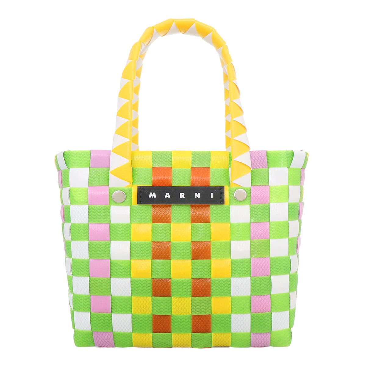 

Bag M00178 M00IW Light green x yellow Marni Kids Burnt Brick Woven Micro Basket Bag [Marni] (handbag) Women s [Brand] [Product]