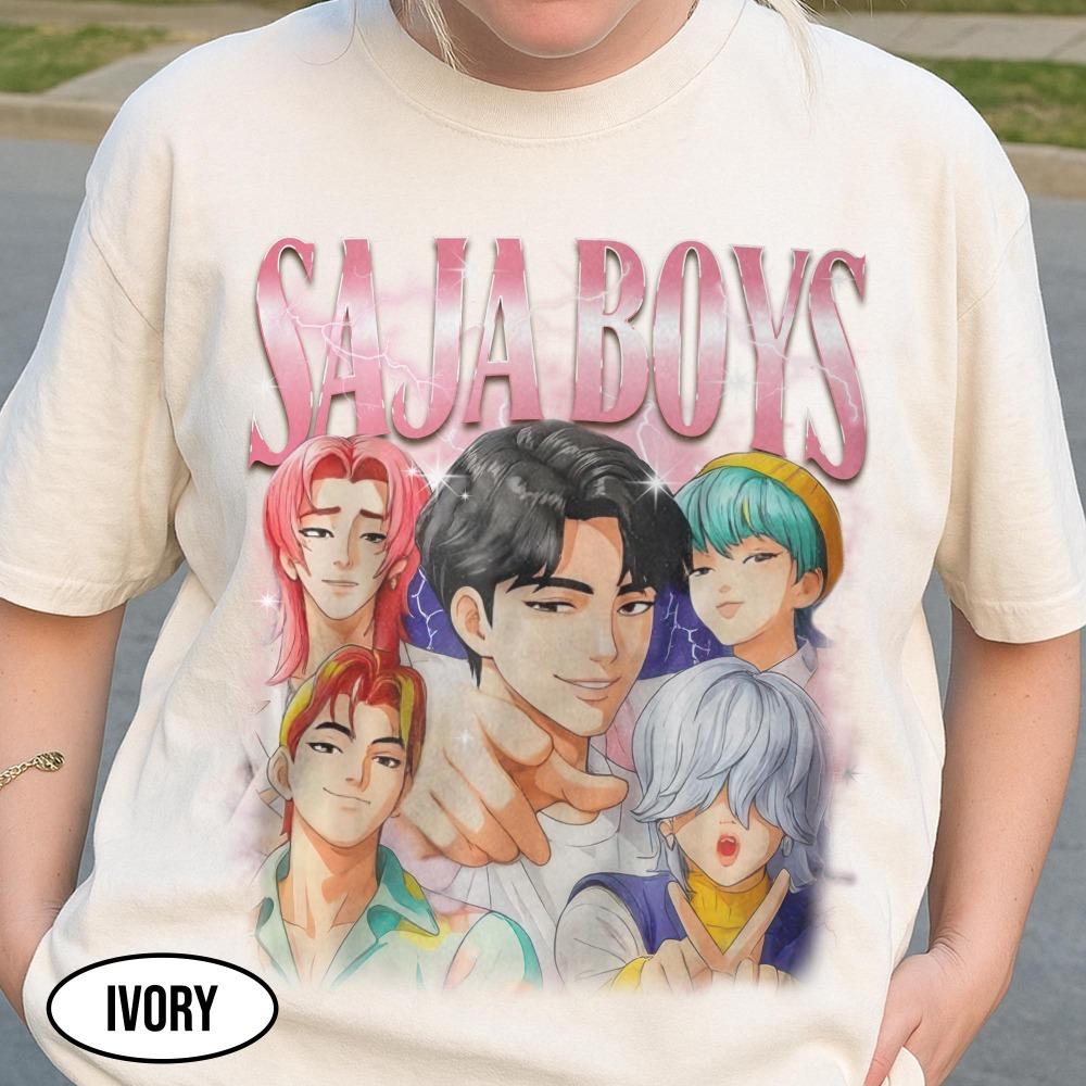 

Boys shirt Kpop Devil Hunter boys group shirt Saja boys fan shirt Devil Hunter movie Merch shirt Saja girls 6XL