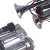 Dual electric air horn kit with compressor, 12V 24V 600DB super loud dual horn speakers for vehicle, car, truck, and boat