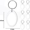 5/50pcs Transparent Photo Frame Keychain Tassels Snap-In Custom Insert Photo Acrylic Blank Keyring Clear Blank Picture Pendant