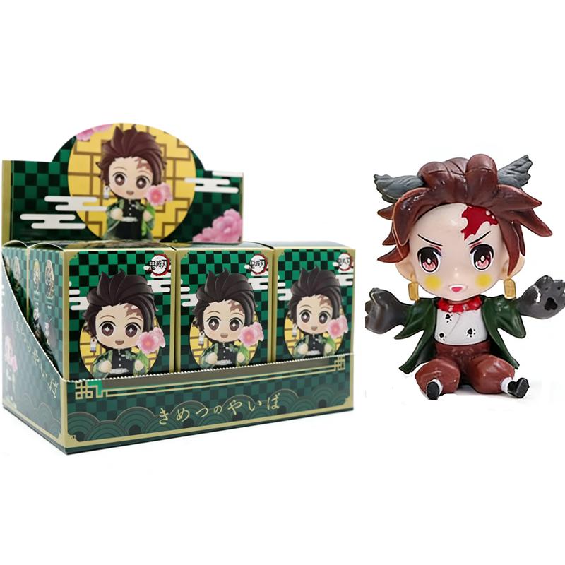 Demon Slayer Tanjiro Kamado Nezuko anime cartoon figure blind box creative  statue model ornament surprise gift box