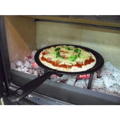 AndersenStove Pizza Pan and Handle Set, Nambu Iron, Iwachu [Wood-burning Stove/Pizza]