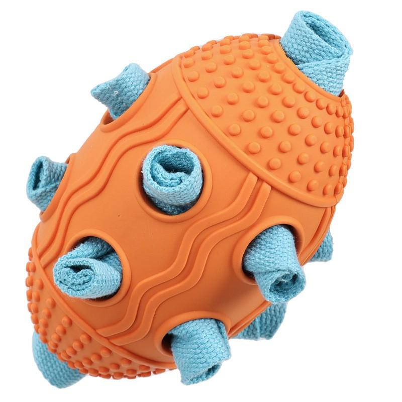 Dog Rugby Toy Snuffle Puzzle Treat Dispensing Pet Chew Small Medium Dogs