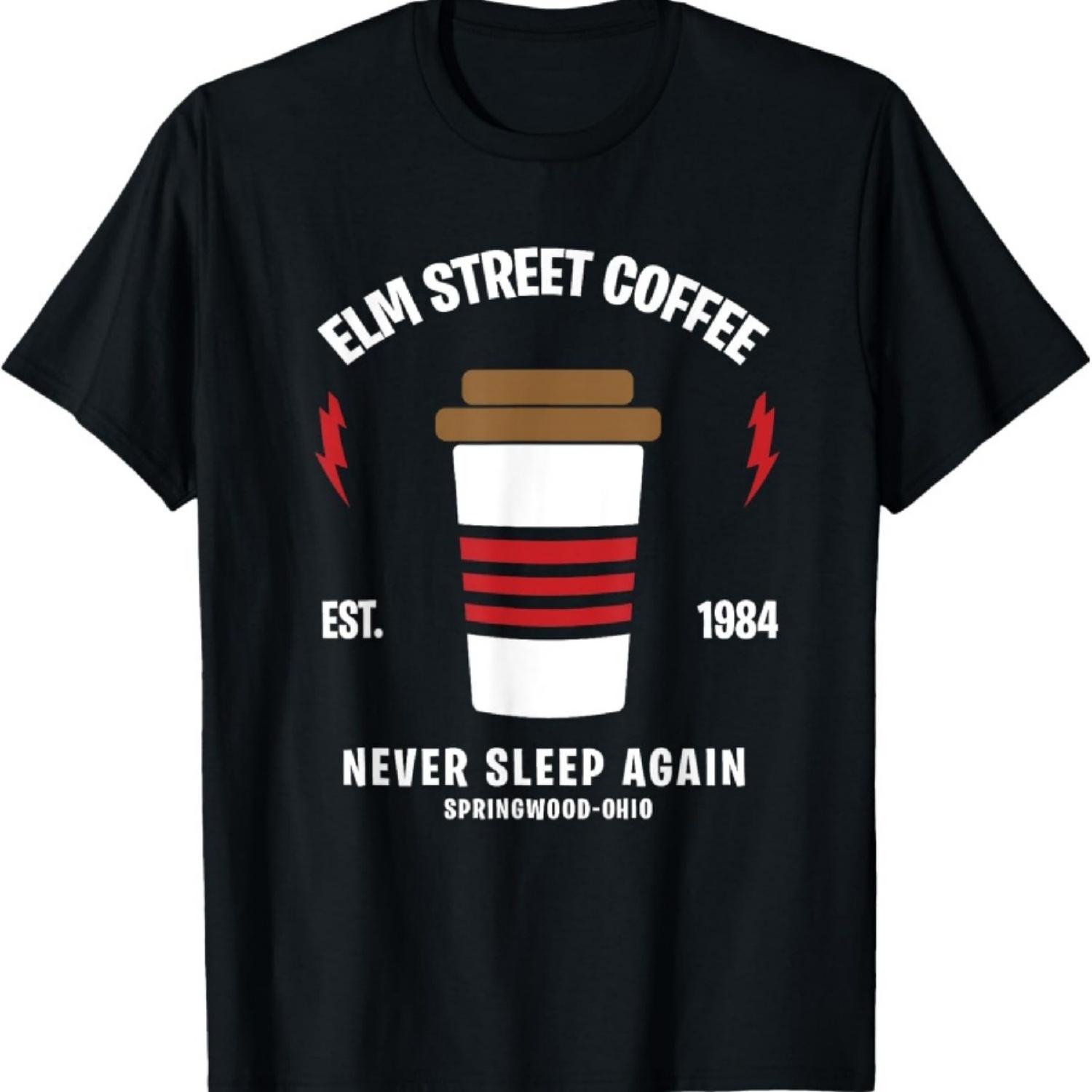 

Elm Street Coffee sleeping Freddy funny gift T-Shirt XXXXXL чорний