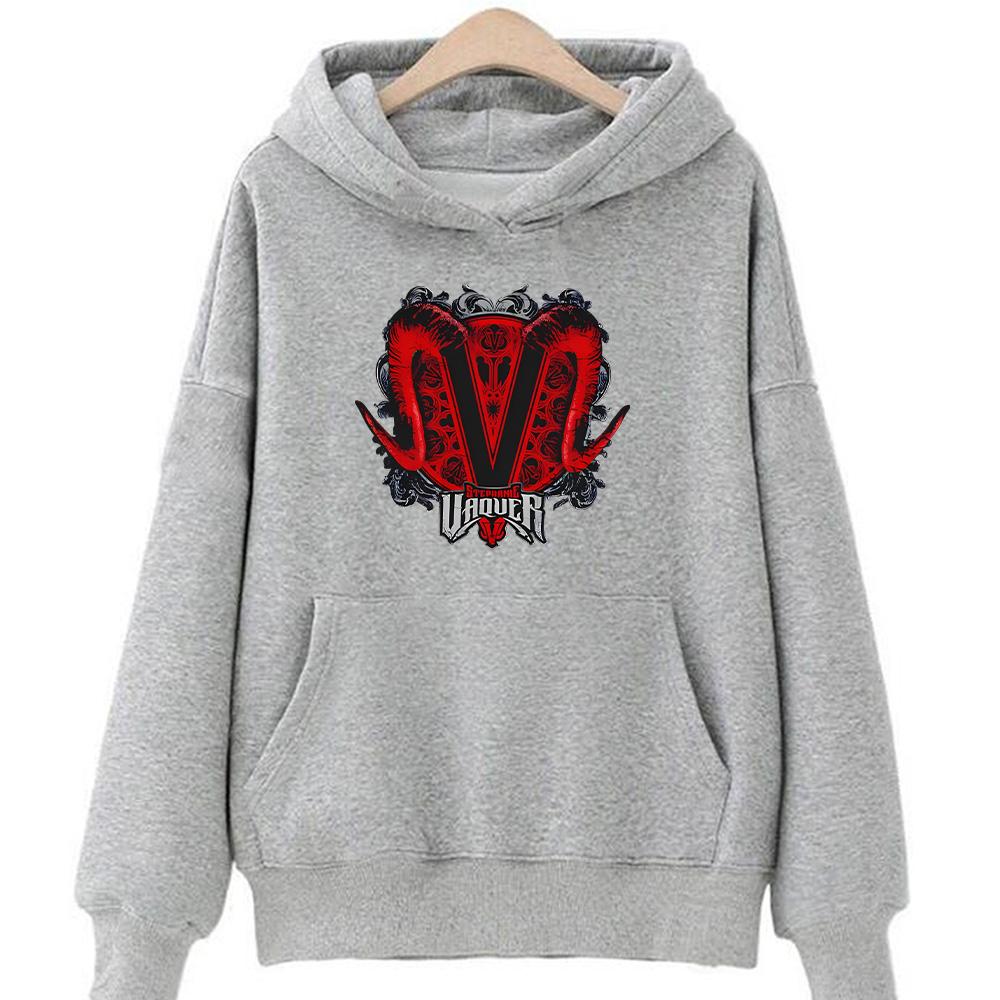Stephanie Vaquer V Logo Pullover Hoodie Herren Harajuku Wrestling Outfit Vintage Sweatshirts Unisex Fans Streetwear Kleidung Y2K