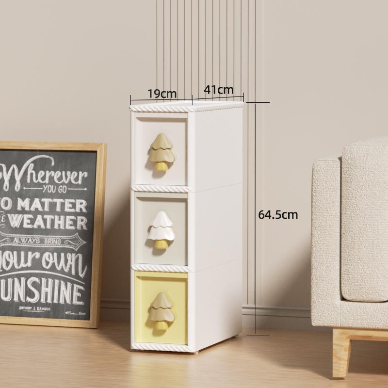 

Rainbow Forest Slim Storage Cabinet Mobile Narrow Wall Organizer Versatile Bathroom Rack for Kitchen Bedroom