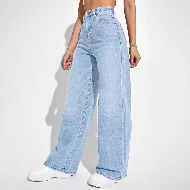 Loose Denim Wide-leg Pants Slim-fit High-waist All-match Jeans