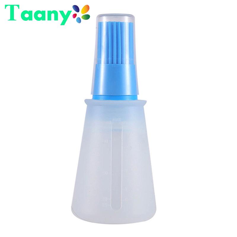 

Portable Oil Bottle Barbecue Brush Silicone Kitchen BBQ Cooking Tool Baking Pancake Barbecue Camping Accessories Gadgets синий